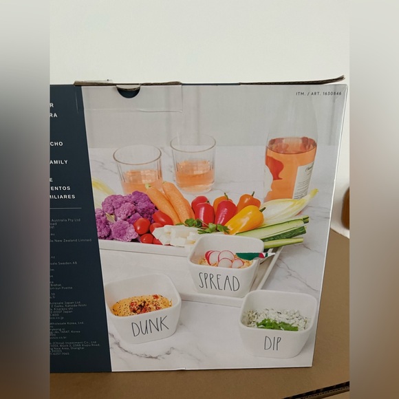 Rae Dunn 5 Piece Serving Set | Spread + Dip + Dunk + Serve | NEW Farmhouse Dip - Picture 14 of 15